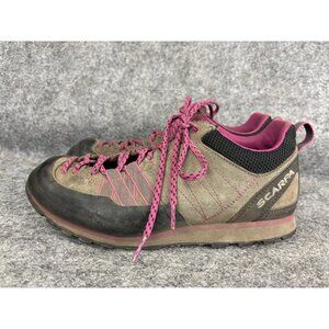 Scarpa Crux Approach Shoes Womens Size 7.5 Vibram Suede Hiking Outdoor Trail